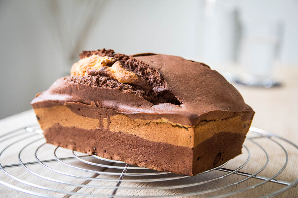 Saftiger Schokoladen Marmorkuchen ohne Ei - Momentgenuss