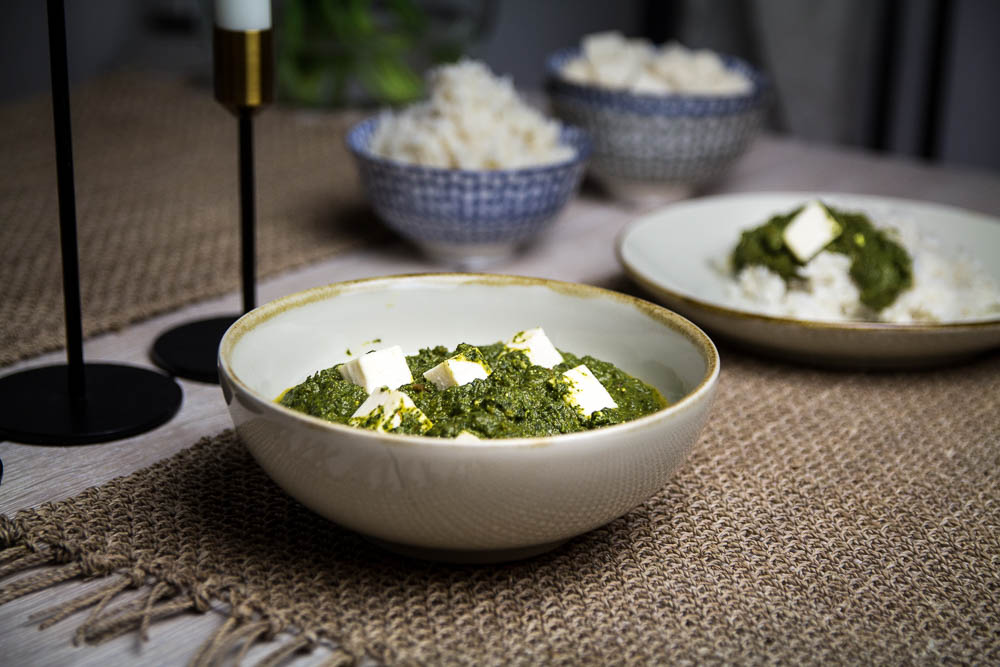 Palak Paneer Rezept - indisches Spinat Curry
