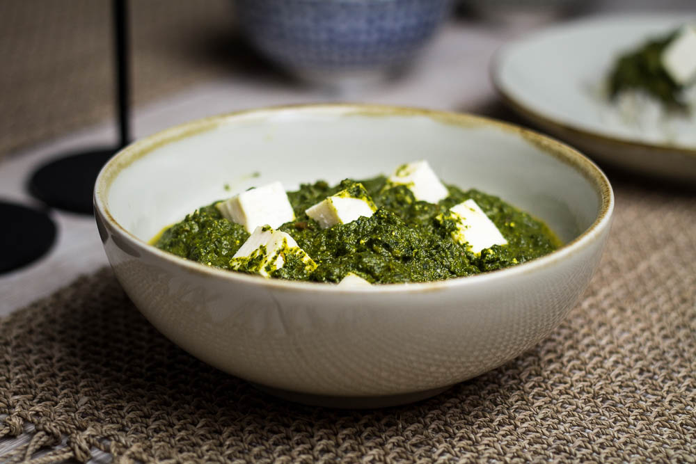 Palak Paneer Rezept - indisches Spinat Curry - Momentgenuss