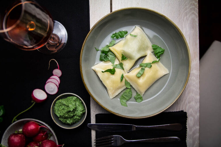 Vegetarische Maultaschen mit Spinat-Ricotta-Füllung - Momentgenuss